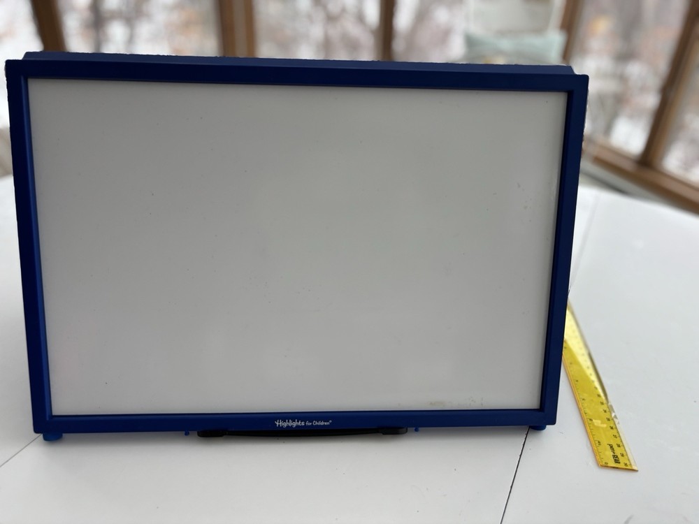 Highlights Portable Double Sided  White Board For Table Top Blue W/handle