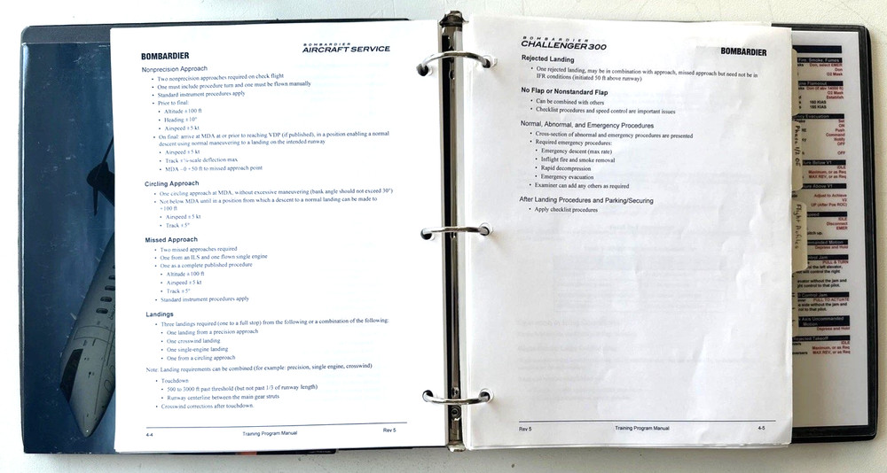 Bombardier Challenger 300 Training Program Manual