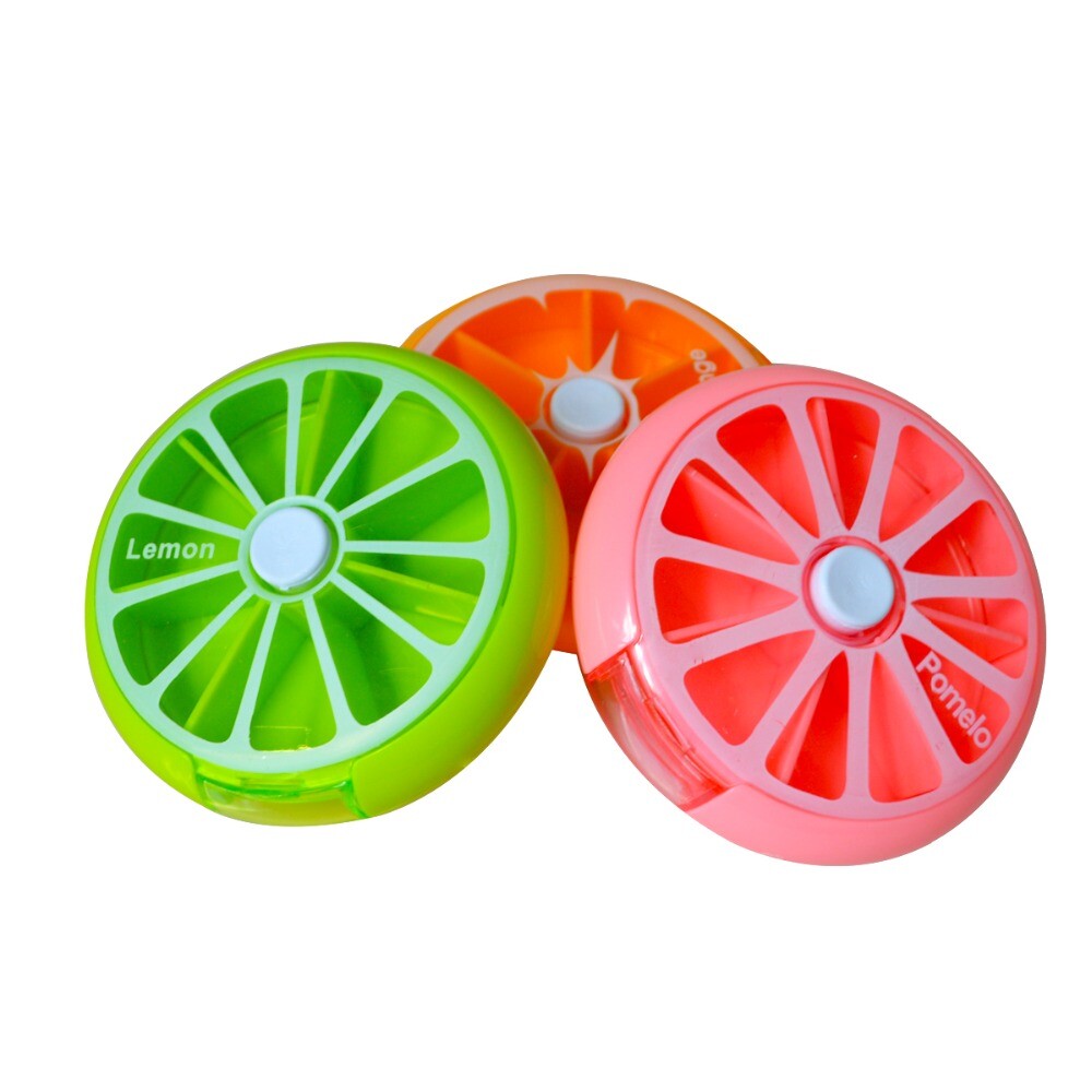 Fruit Shaped Travel Pill Box Boxes Container Splitter container Pill Organizer