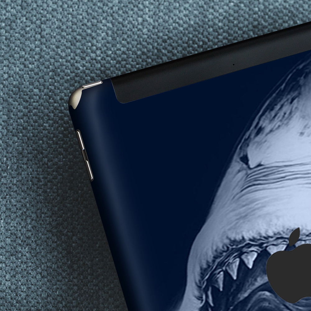 Skins Decal Wrap for Apple iPad 9.7 2017-Shark attack