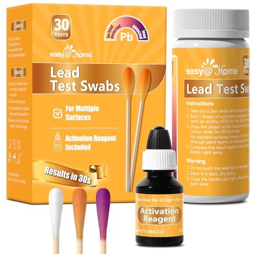 Lead Test Kit with Vinegar – 30 Rapid Testing Swabs with 30‑Second