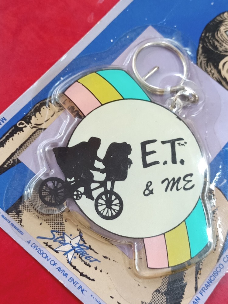 1982 E.T. Keychain Still Sealed In Original Package, Large Keychain