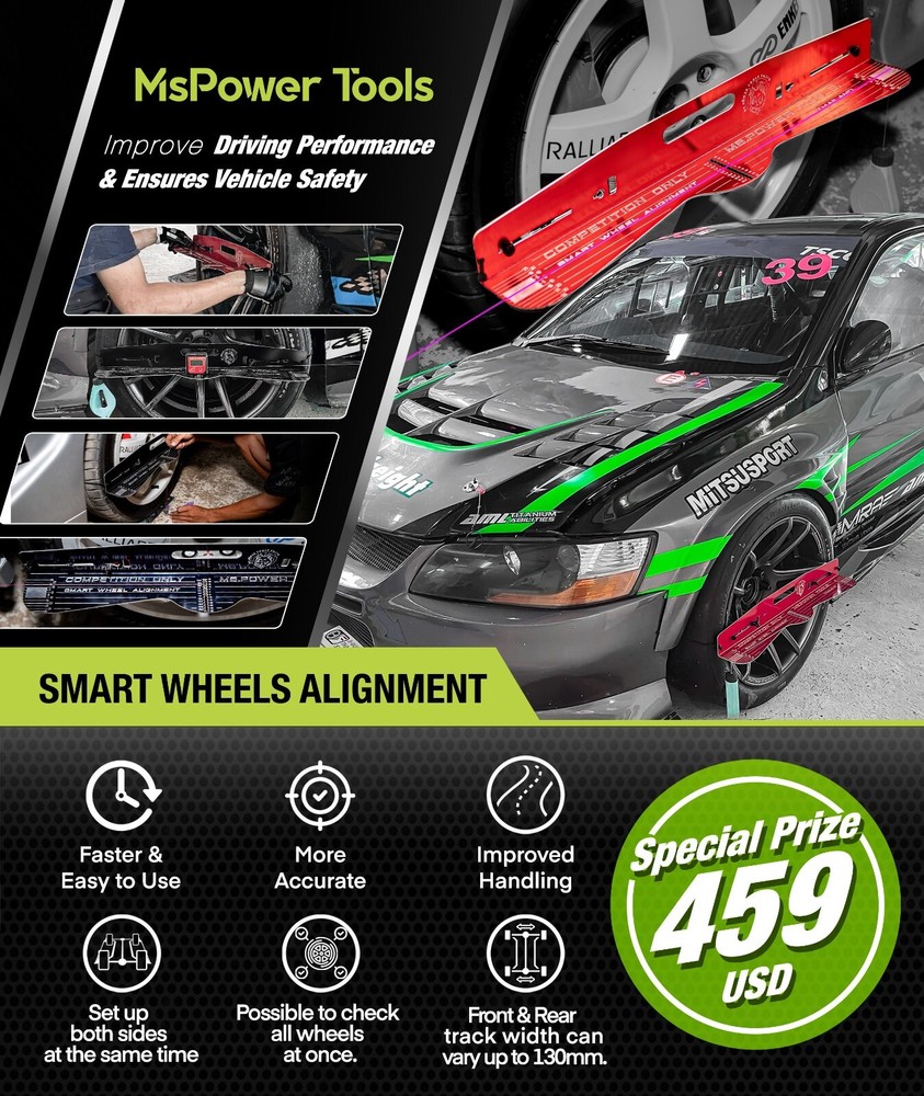 Ms Smart Wheels Alignment tools. (SET A : without Laser equipment)
