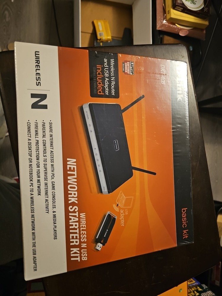 D-Link DKT-408 Wireless N USB Network Starter Kit Basic Kit NIB Sealed