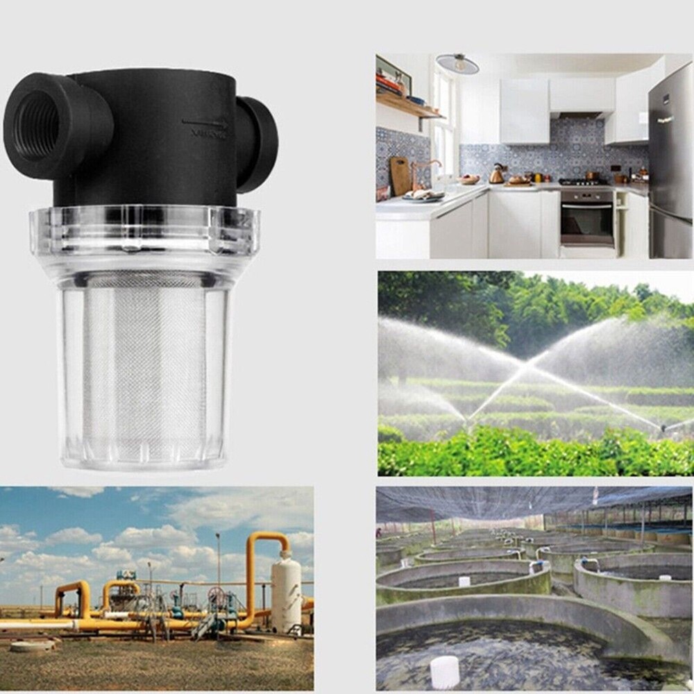 1/2" 3/4" 1" Inline Mesh Strainer Water Pump Filter Screen Garden Irrigationo0
