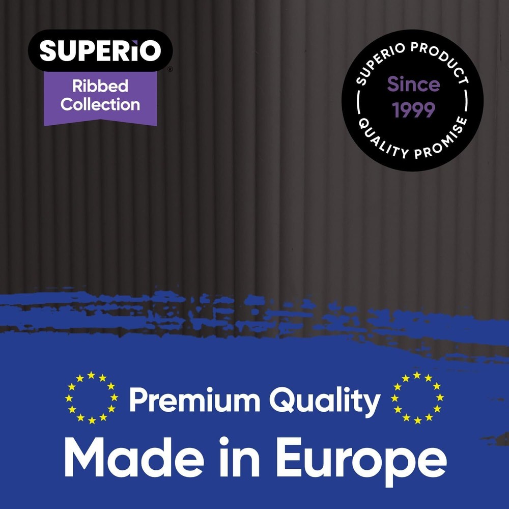 Superio 5L Small Ribbed Storage Bin- Plastic Storage Bin (2 Pack, Brown)