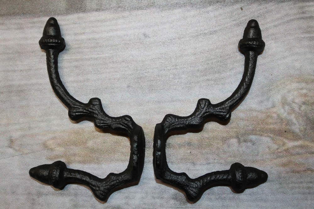 2-ANGULAR ACORN DOUBLE Wall Hooks,Fall Home Decor,Country Kitchen Decor,H-19