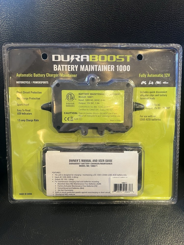 Intertek Duraboost automatic battery charger / maintainer 12V TE4-0218