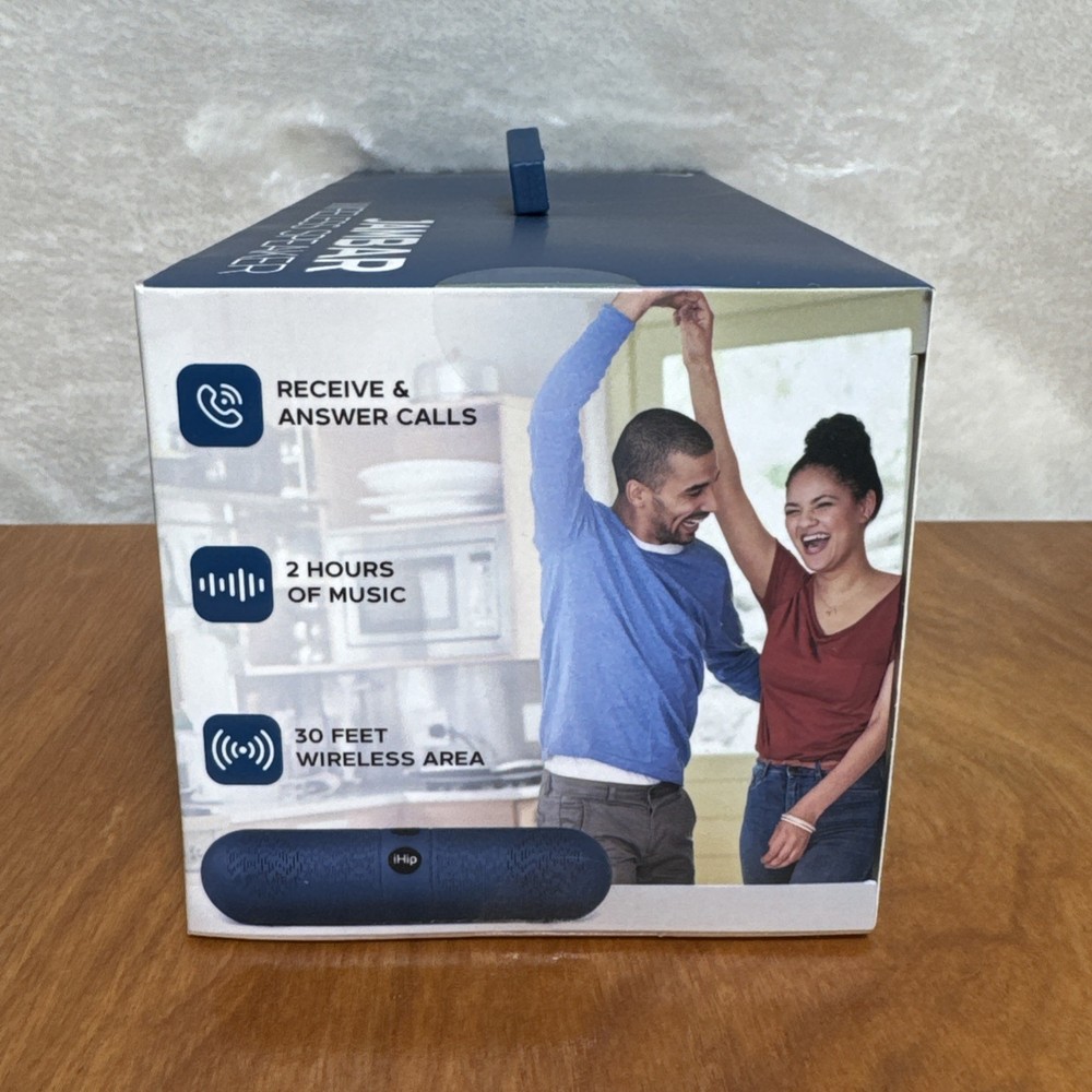 NEW iHip wireless bluetooth speaker JAMBAR 30' range White usbcharging AUX CABLE