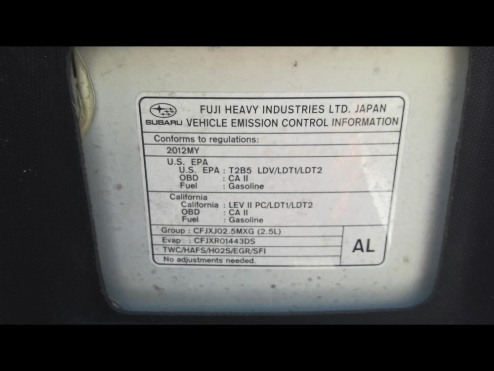 2010 2011 2012 2013 2014 SUBARU LEGACY Engine Wire Harness