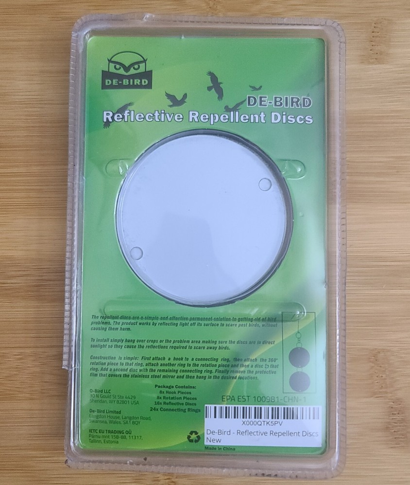 Chephon Upgraded Bird Scare Discs Set - Large 24 Discs- Highly Reflective