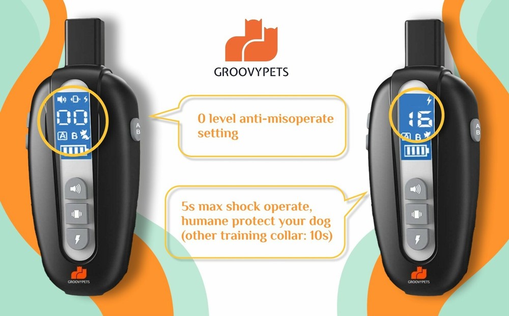 Remote Training Shock Collar Waterproof Trainer for Two Small Medium Large Dog