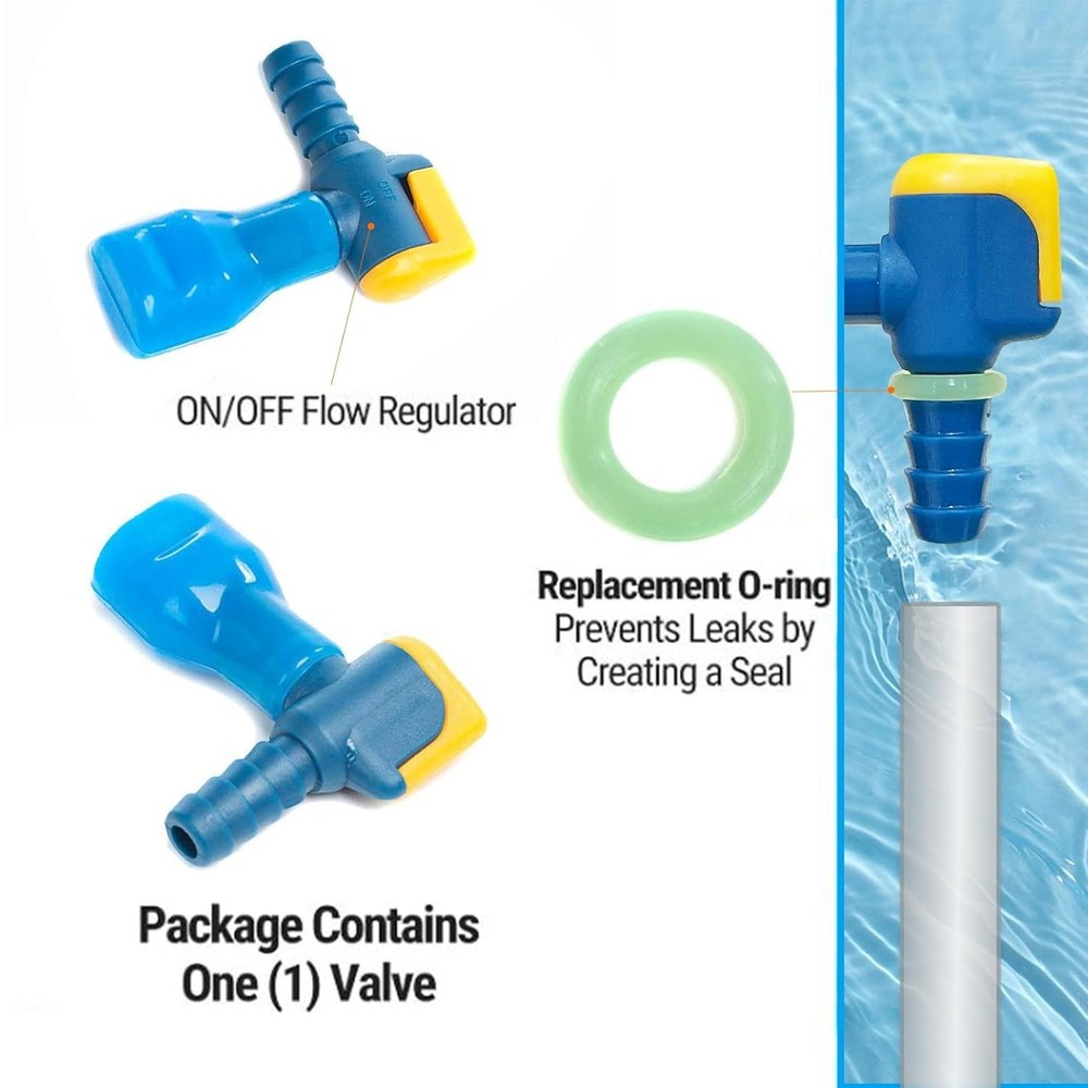 5pcs Bite Valve Replacement for Camelbak, Hydration Pack Mouthpiece with 1 Angle