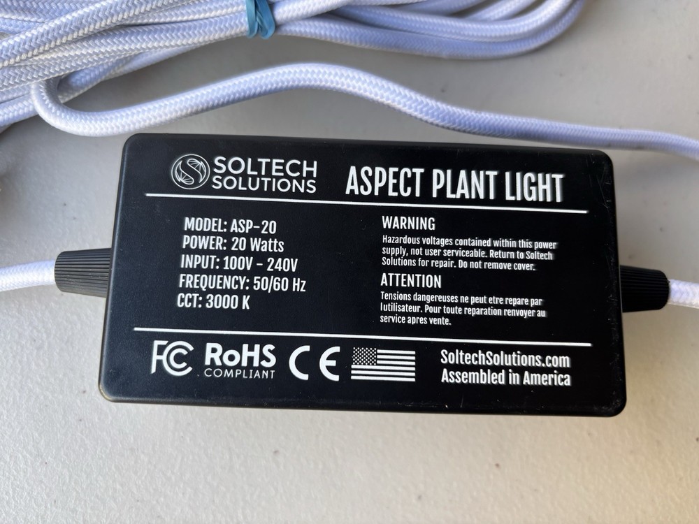 Soltech Solutions Aspect LED Grow Light White - 20W Small - Warm Light ASP-20