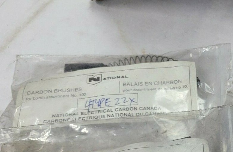 NATIONAL CARBON MOTOR BRUSHES 4Type 22X  2 in Package