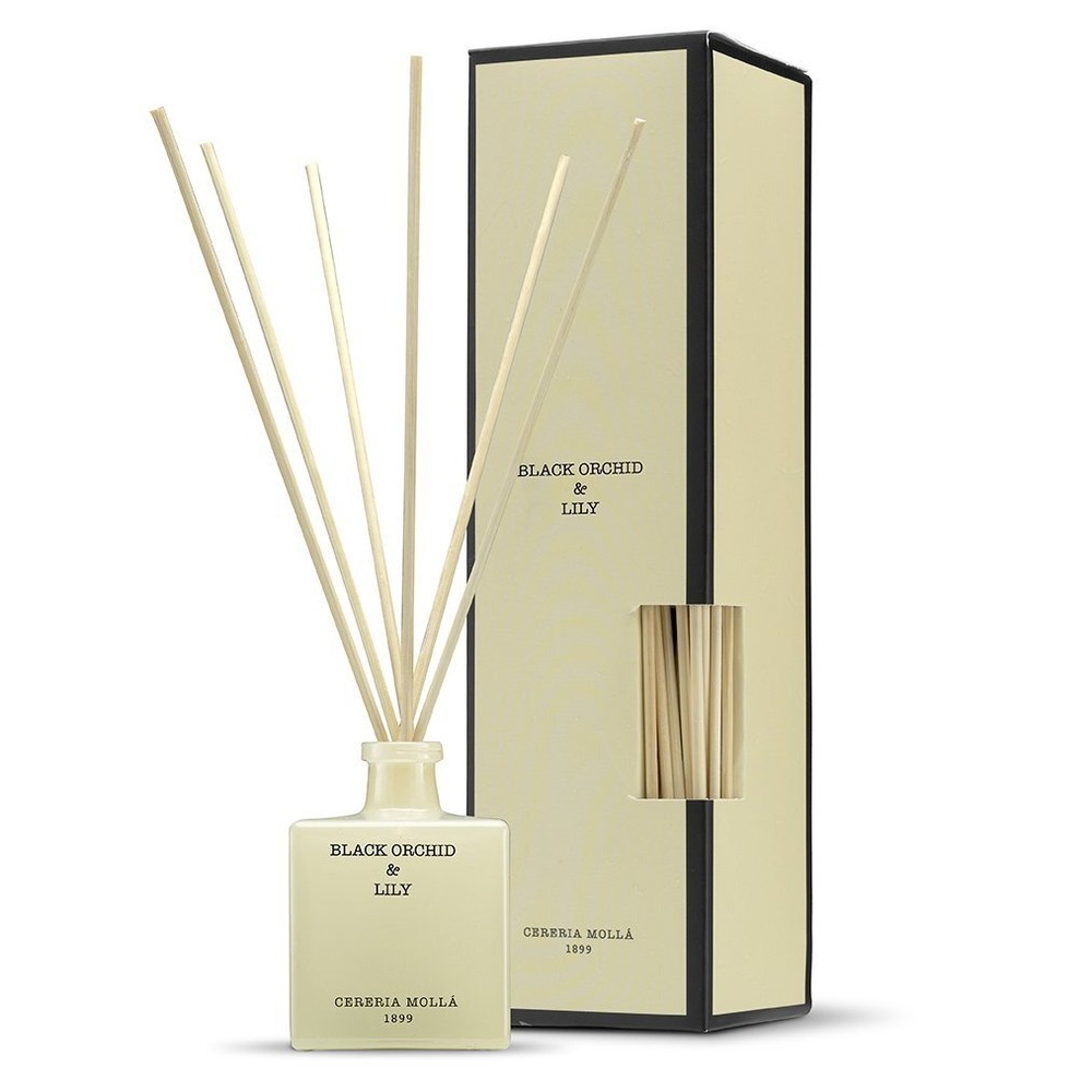 Cereria Molla Black Orchid & Lily Reed Diffuser 3.4 Fl Oz