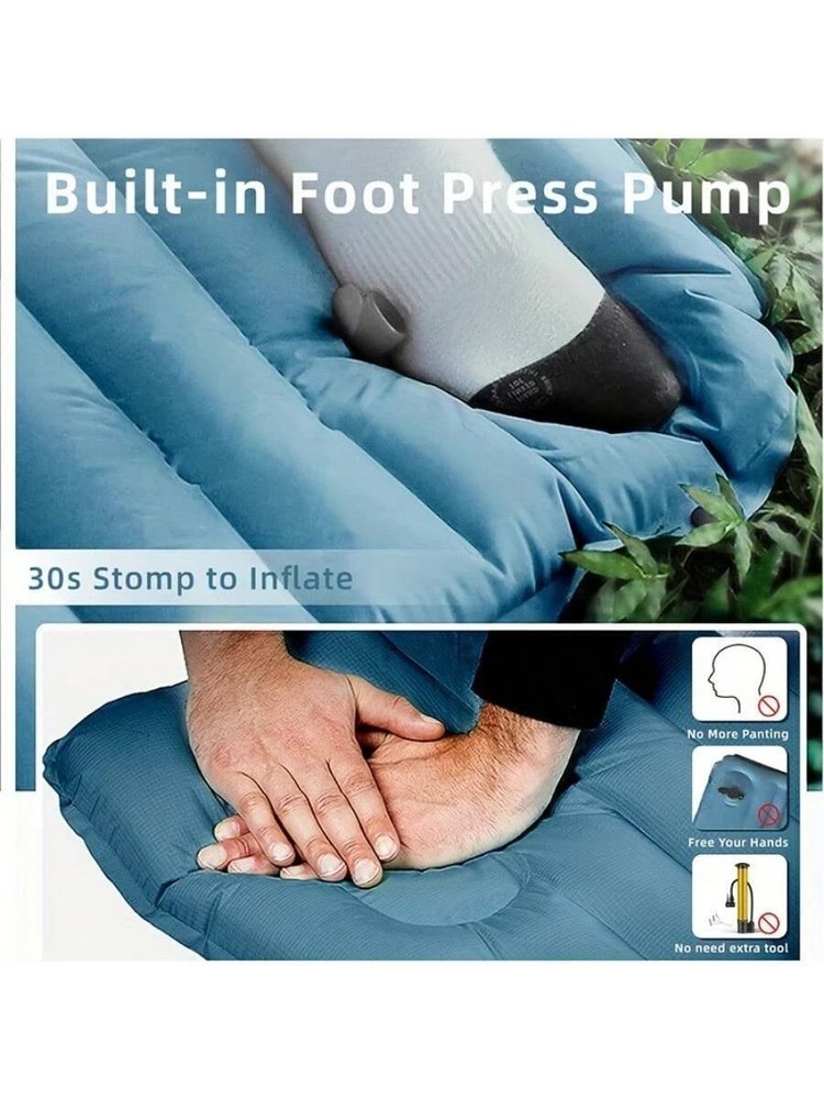 Extra Thickness Inflatable Sleeping Pad Built-In Pump Most Comfortable Camping