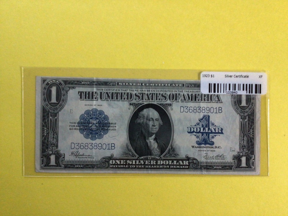 1923 Large Silver Certificate XF Condition