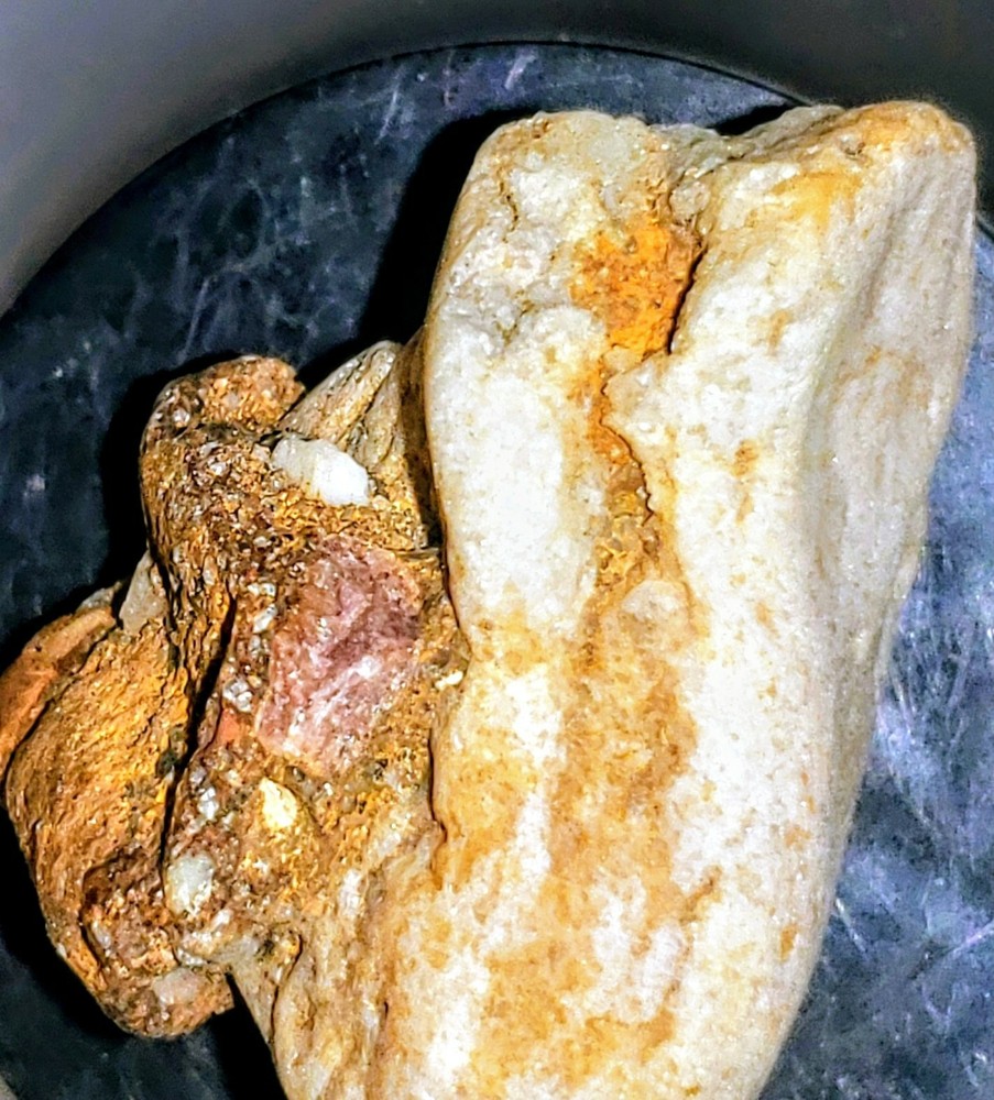 Geophite With Native Raw Gold ? Mixed Quartz. Multi-colored & Multi-layered