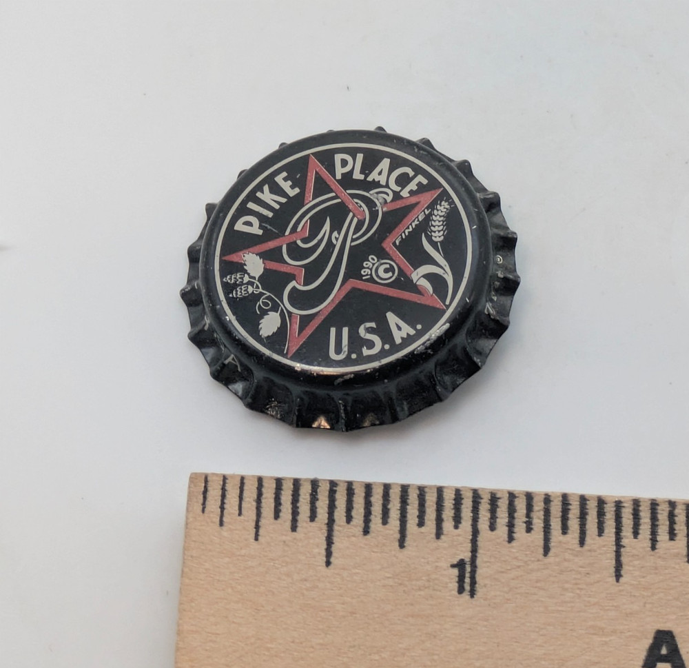 Pike Place Bottle Cap Button Pinback