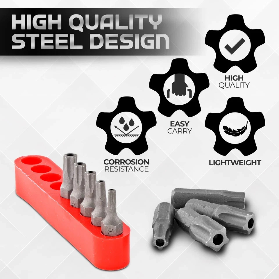 Torx Plus 5-Point Tamper-Proof Security Bits - 12Pc (5-Point)