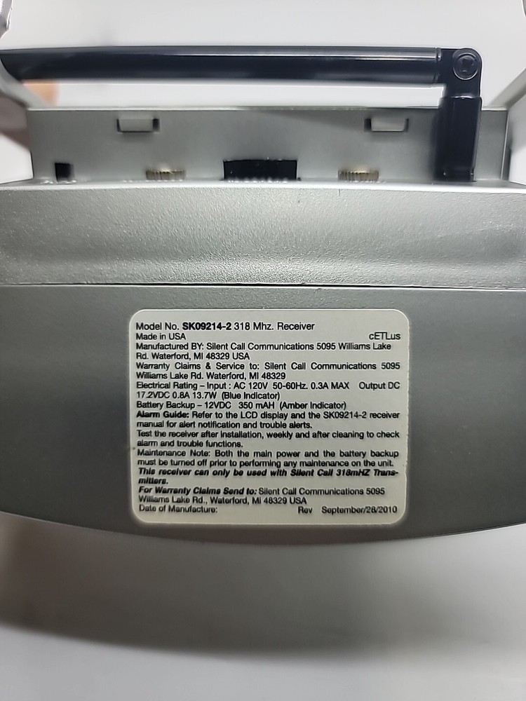 Silent Call Sidekick II Alert w Strobe Light