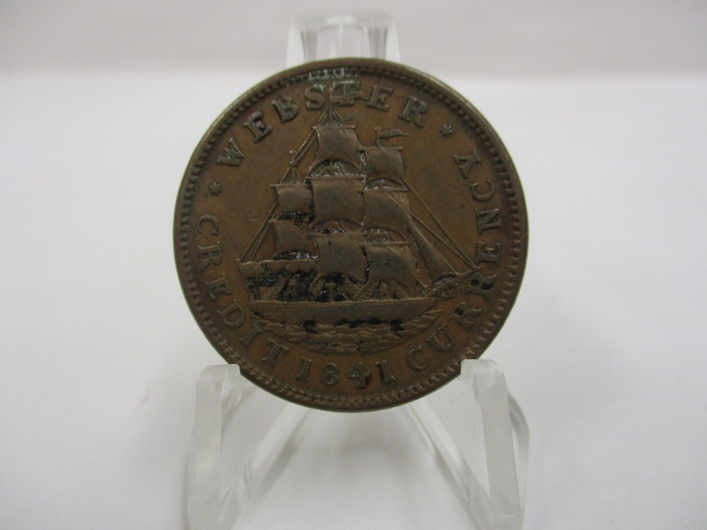 1841 Daniel Webster Credit Currency Hard Times Token # HT21