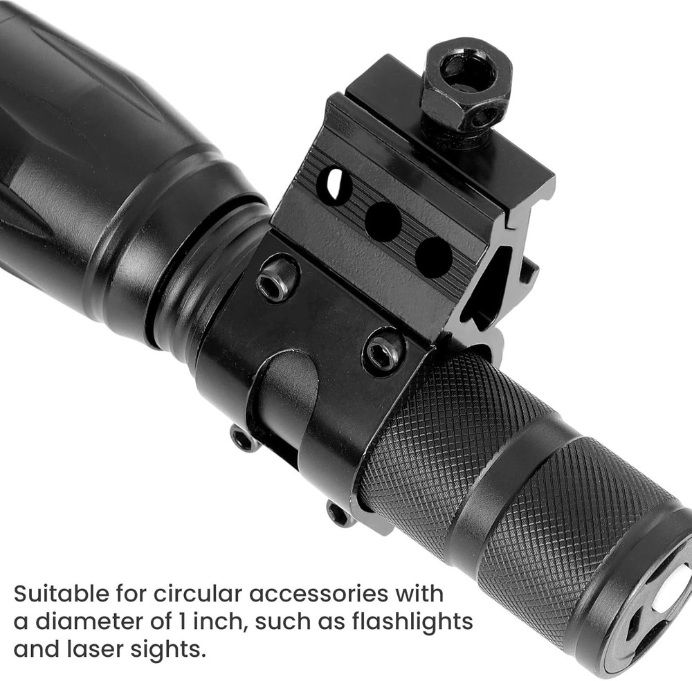 Lightweight Anodized Aluminum Offset Flashlight Mount for Versatile Applications