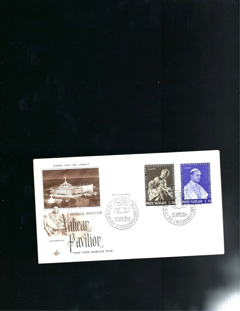 Vatican 1964 FDC World's Fair Issue