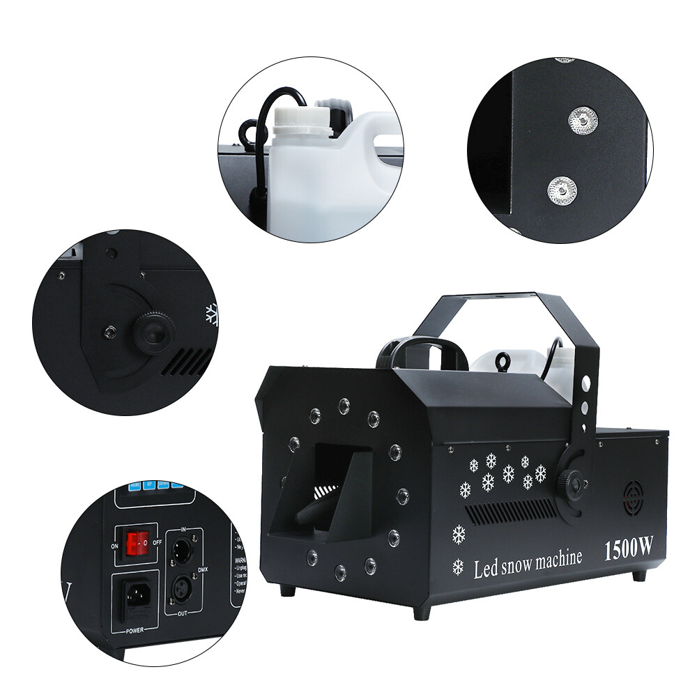 Snow Making Machine Snowflake Machine Stage Flake Effect Snow Maker+Remote 1500W
