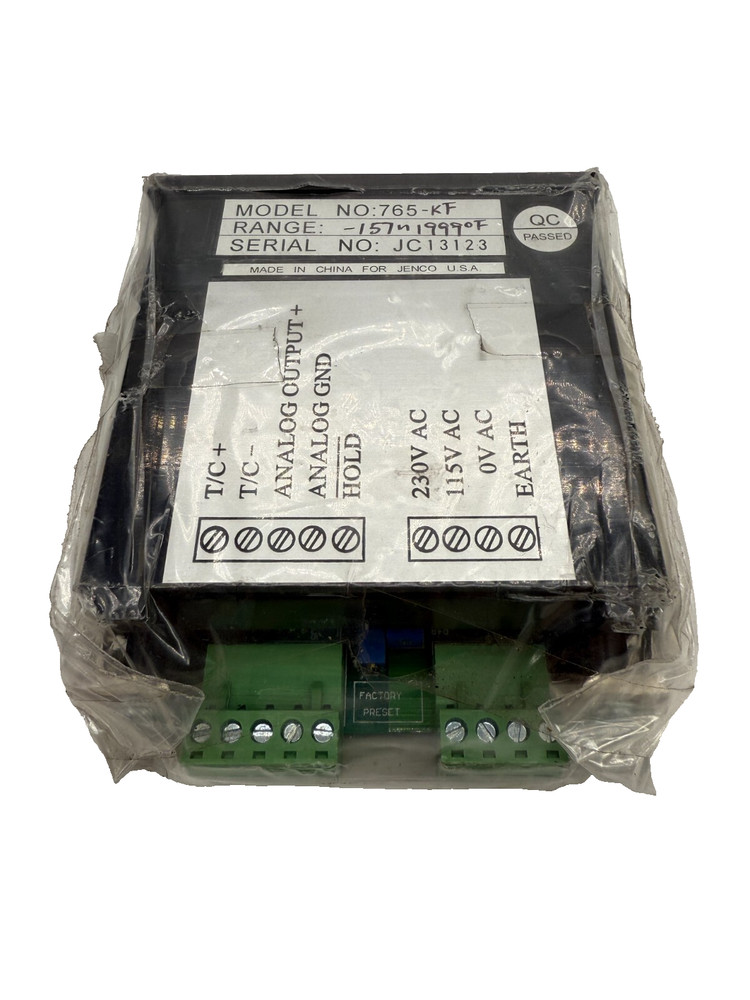 Jenco Instruments 765KF, Panel Meter, Type K Thermocouple Reader - NFS