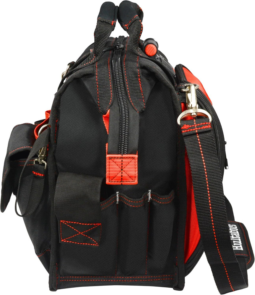 Work Gear HTL573 Lighted Technician'S Tool Bag, 55 Pockets, Heavy Duty Ballistic