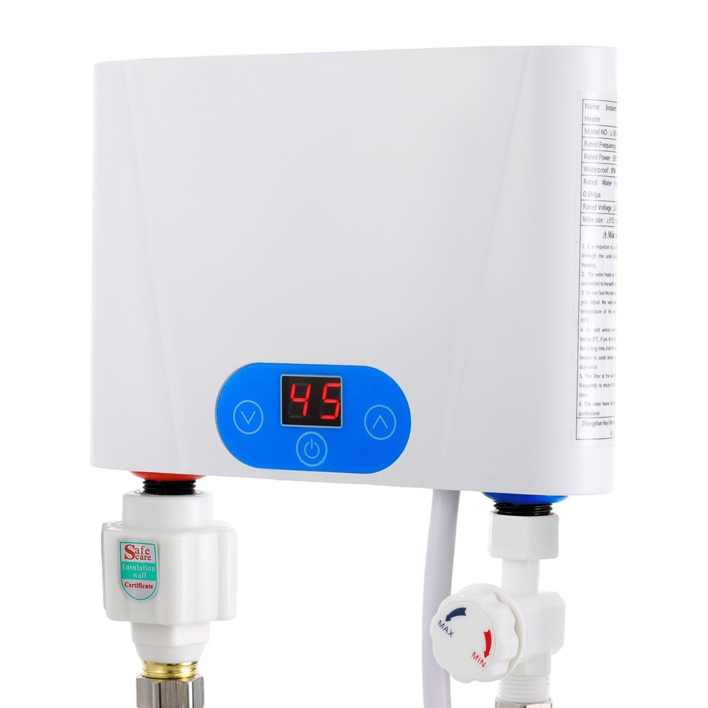 Electric Tankless Water Heater Instant Hot Shower Kitchen Heater 220V 5500W US