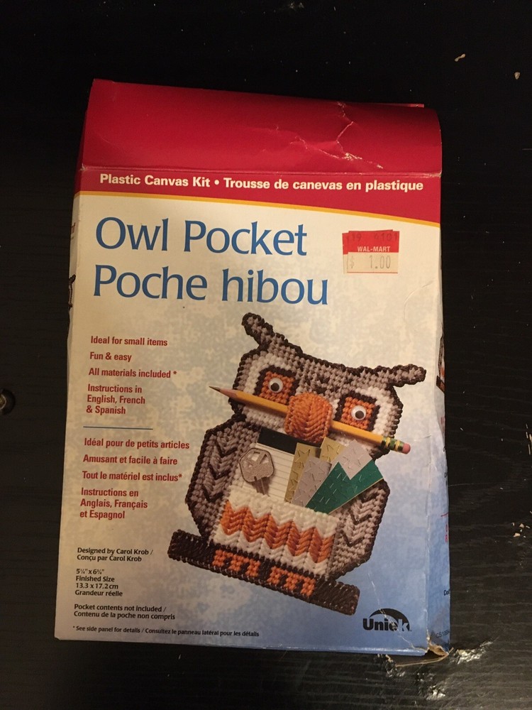 OWL POCKET Plastic Canvas Kit