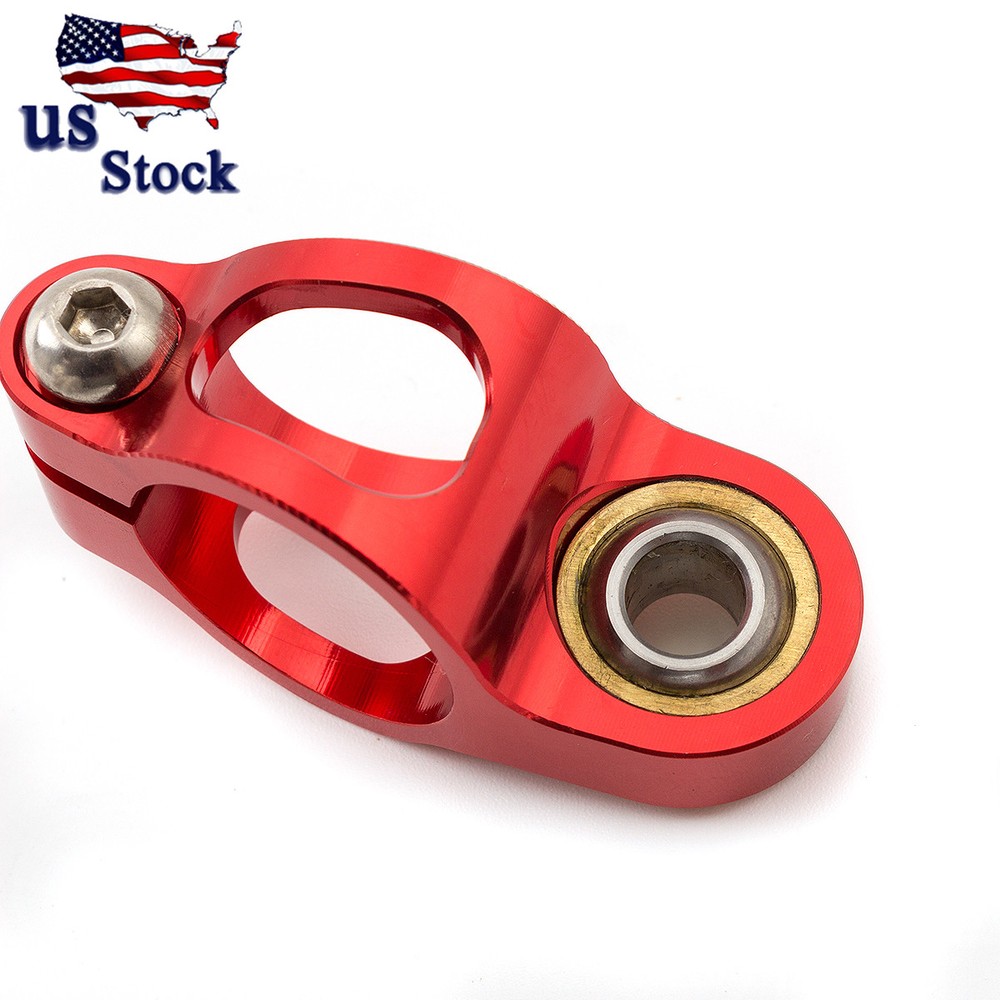 Adjustable Steering Damper Stabilizer Universal Motorcycle Silver&Red