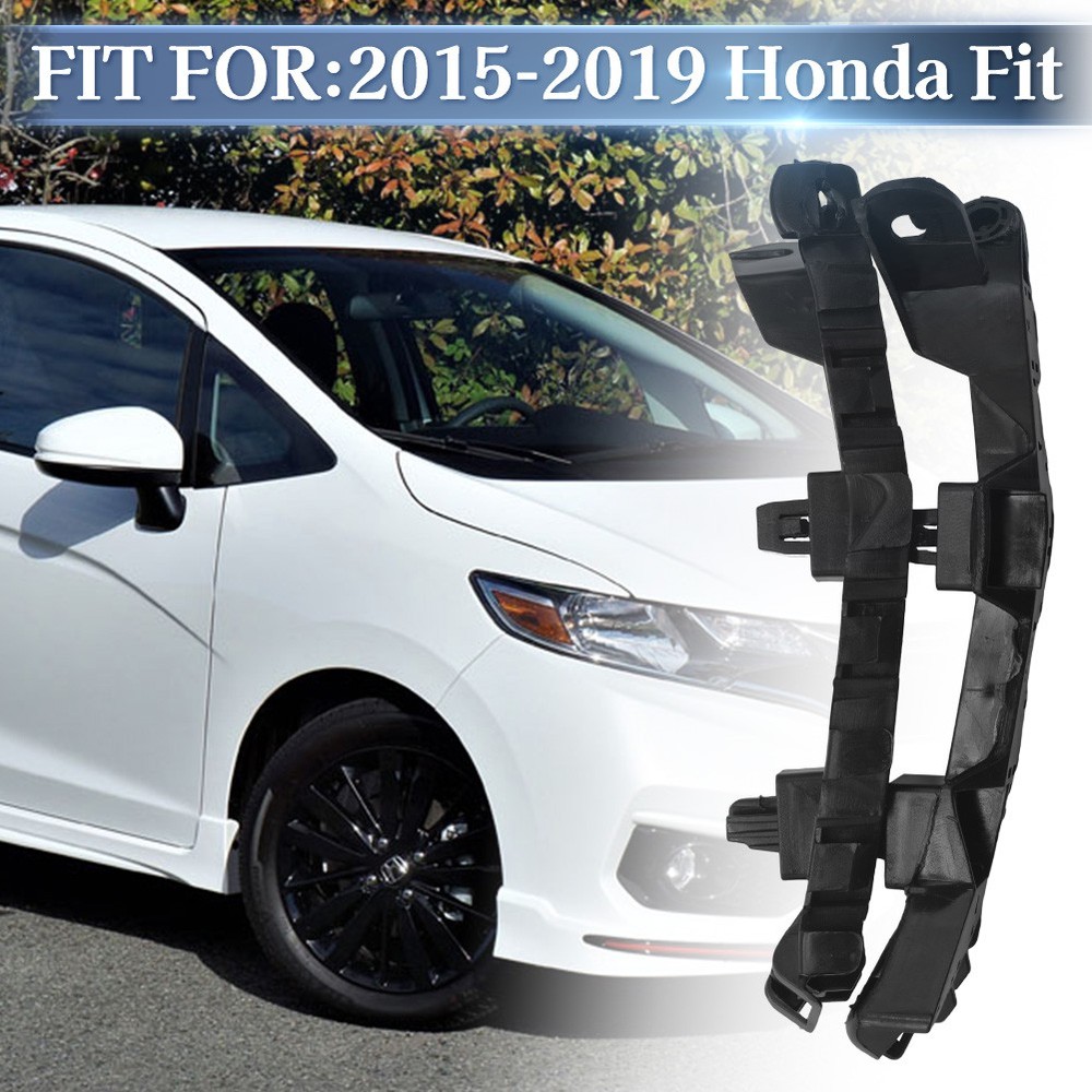 Pair Front Bumper Cover Support Brackets For 2015-2019 Honda Fit