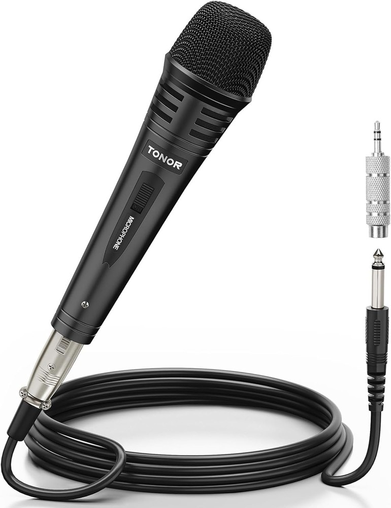Studio-Quality Handheld Karaoke Microphone - Mute Function & XLR Cable