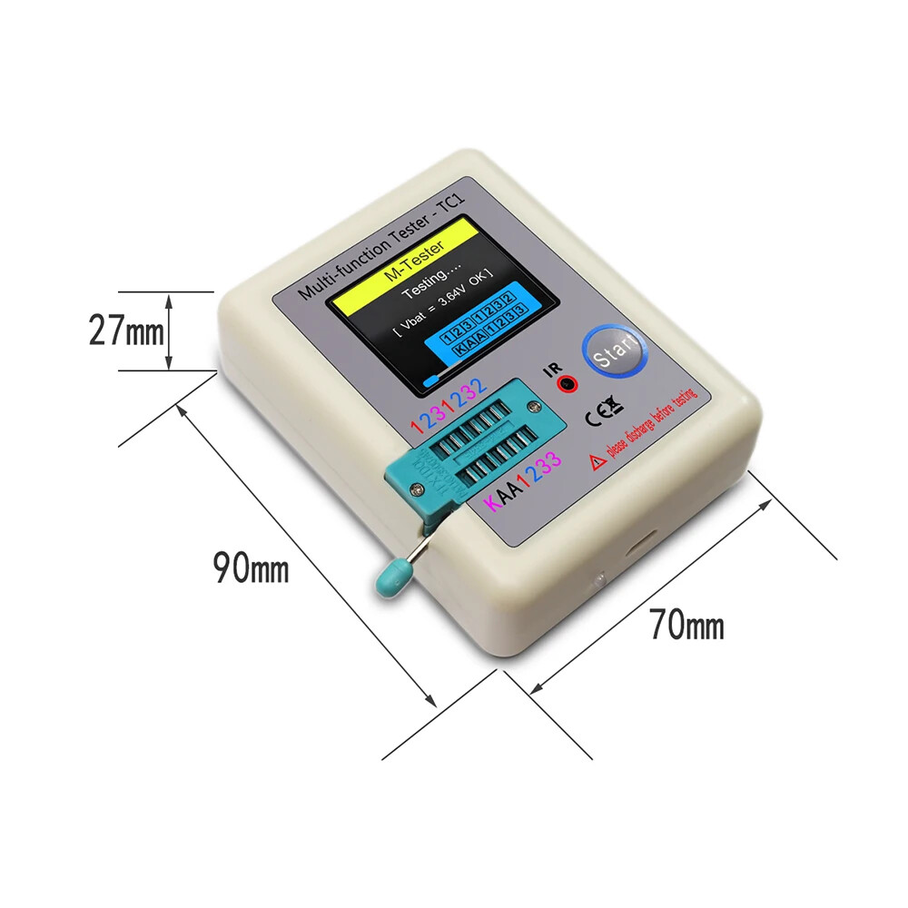1.8" LCD Display Multi-meter Transistor Tester Diode Triode Capacitor Resistor