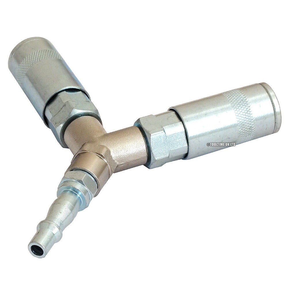 3 WAY QUICK RELEASE "PCL" TYPE AIR LINE SPLITTER Y CONNECTOR AIRLINE COUPLING