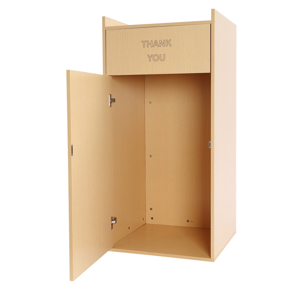 30L Trash Can Cabinet Commercial Trash Bin Ecological Board Garbage Container