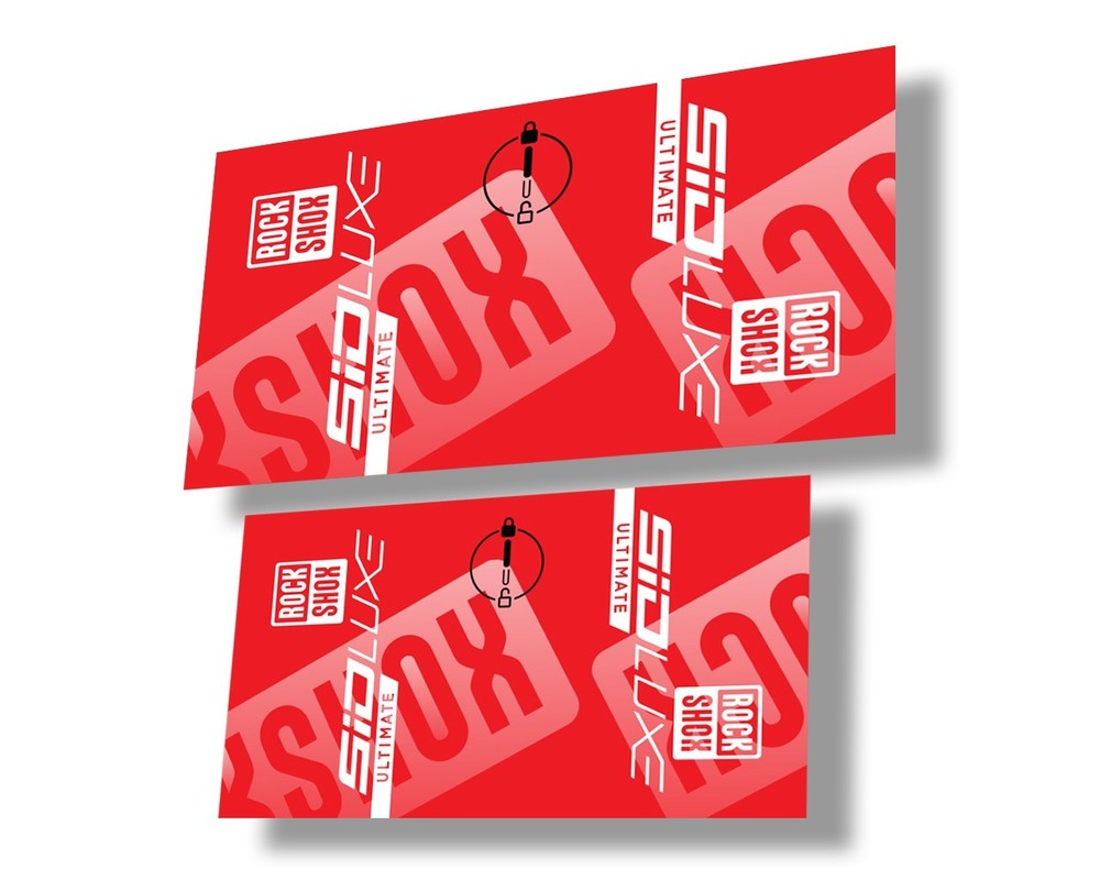 Rock Shox 2021 SID LUXE ULTIMATE Rear Shock Decal Sticker Red