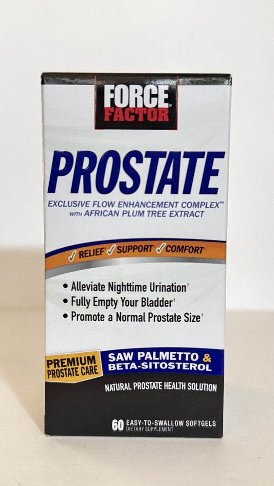 Force Factor Prostate With Beta-Sitosterol & Saw Palmetto - Exp 07/2028