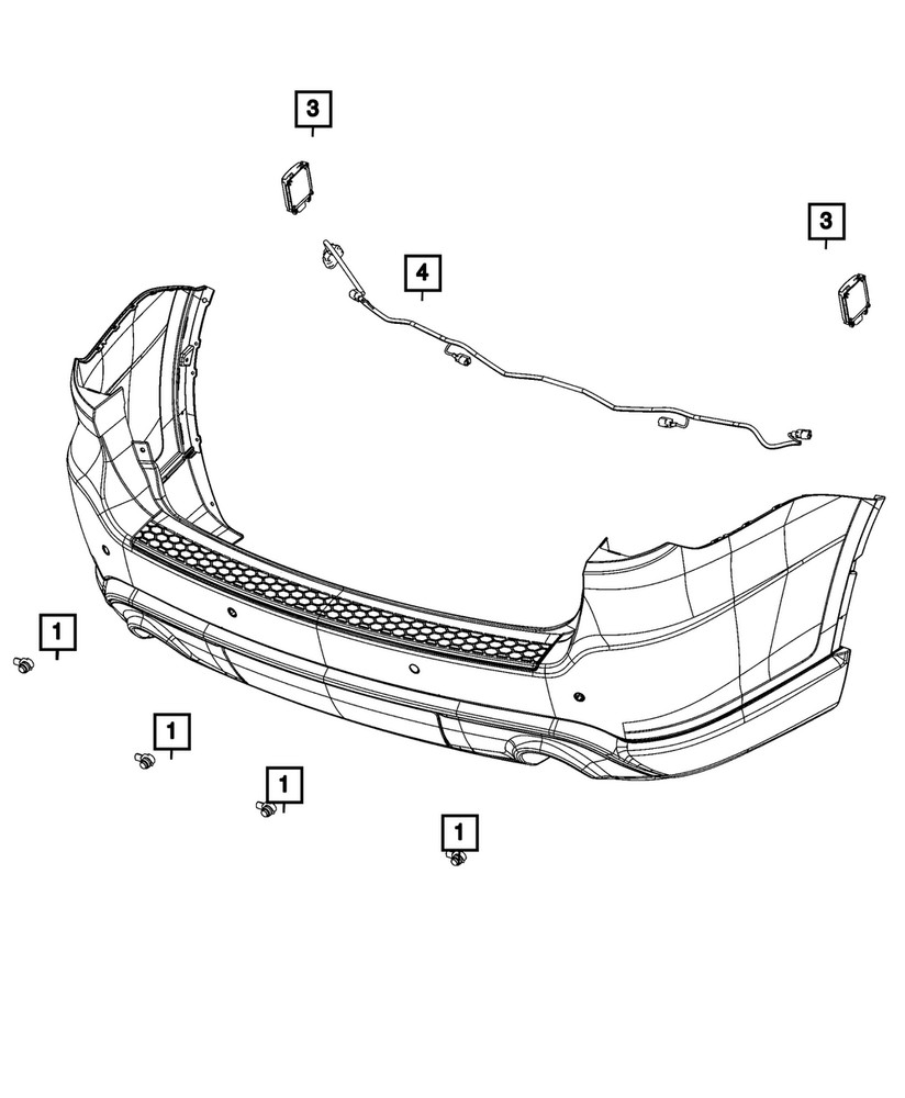 Genuine Mopar Blind Spot Detection Sensor 68608156AA