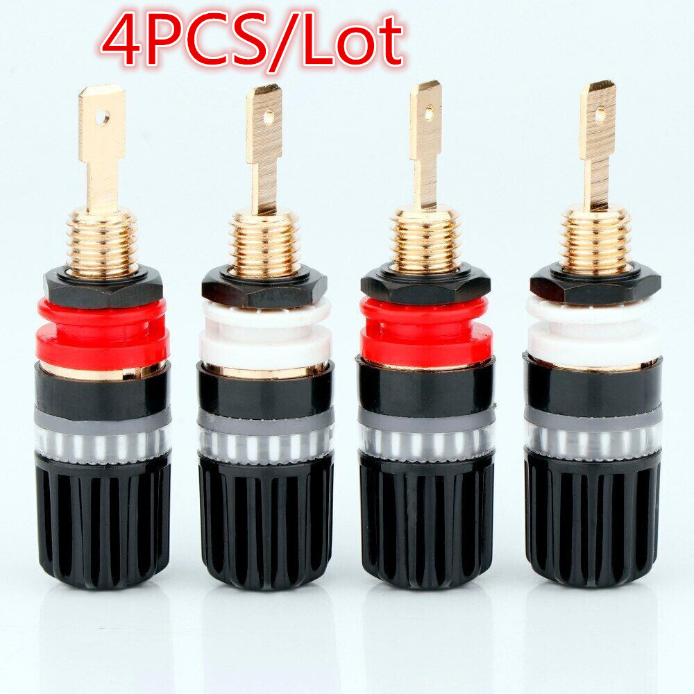 4PCS/Set Binding Post Audiophile Amplifier Speaker Terminal Cable Connector Plug