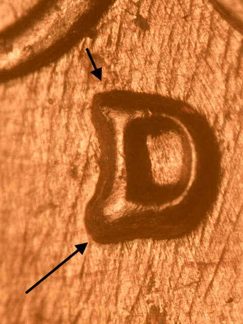 1960-D WRPM#207 D/D Tilted Ch/Gem BU/Uncirculated Red Lincoln Cent Error