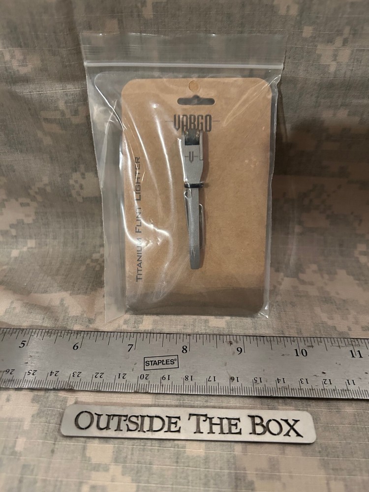 Emergency/Survival: Vargo Titanium Flint Lighter, FIRE STARTER - ONLY 0.3 OZ