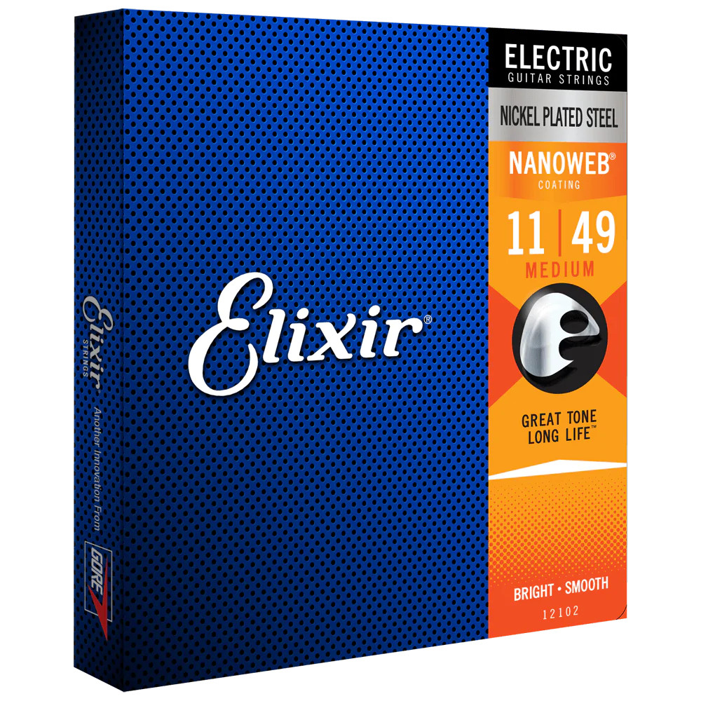 6 Sets! Elixir NANOWEB Nickel Electric — 12102 Medium .011-.049