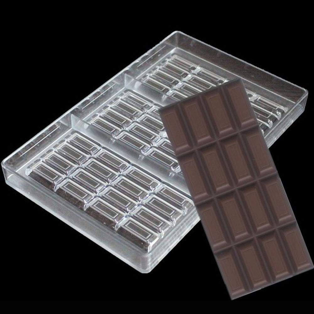 Polycarbonate Chocolate Bar Mould Clear Hard Plastic Candy Making Bakeware