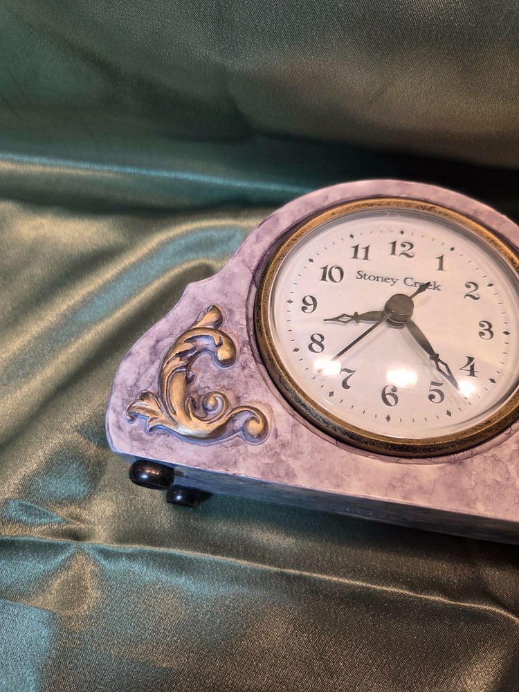 Stoney Creek Cast Stone 4.25" Mantle Clock.