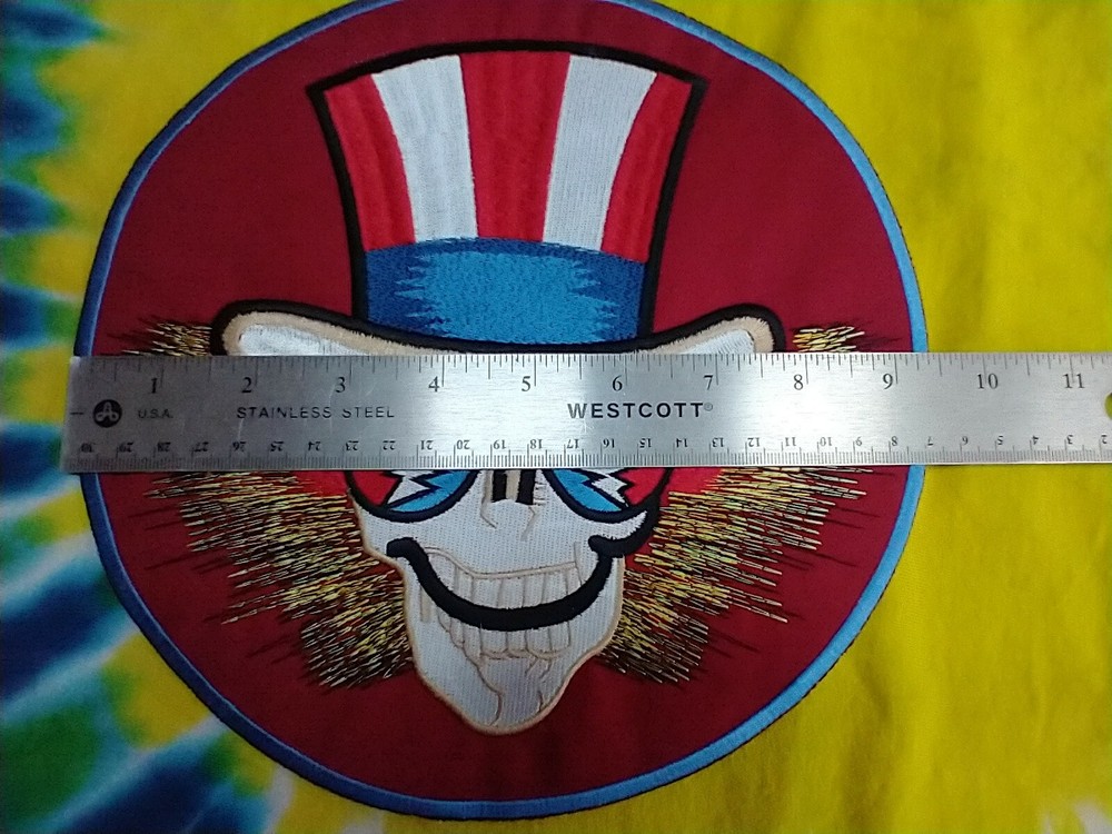 Grateful Dead Psycle Sam Uncle Sam 9.5 Inch Iron On Large Back Patch